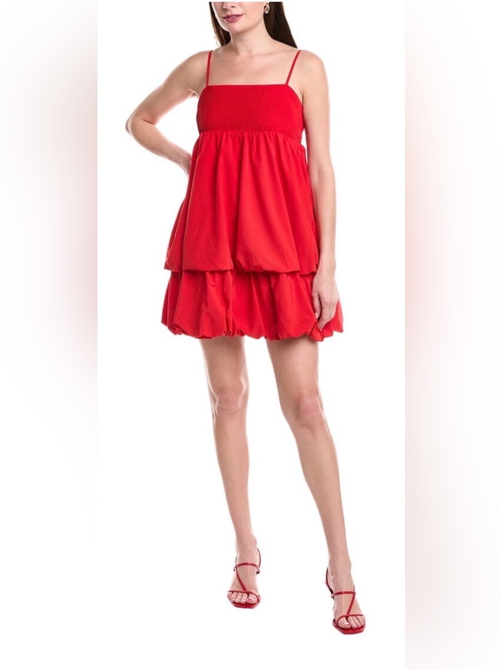 Endless Rose Bright Red Tiered Mini Dress-Skirt